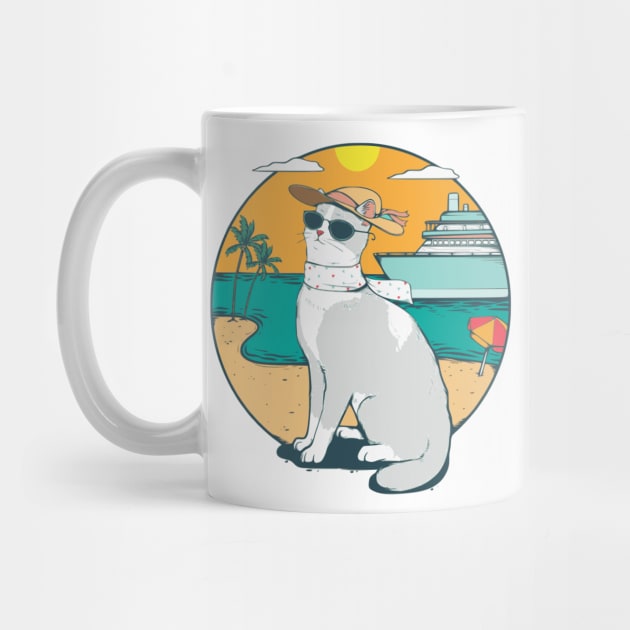 Sassy Cat on the Beach by Caturday